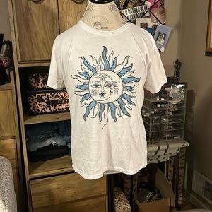 Sun Moon Celestial modern Lux Graphic Tee - Medium